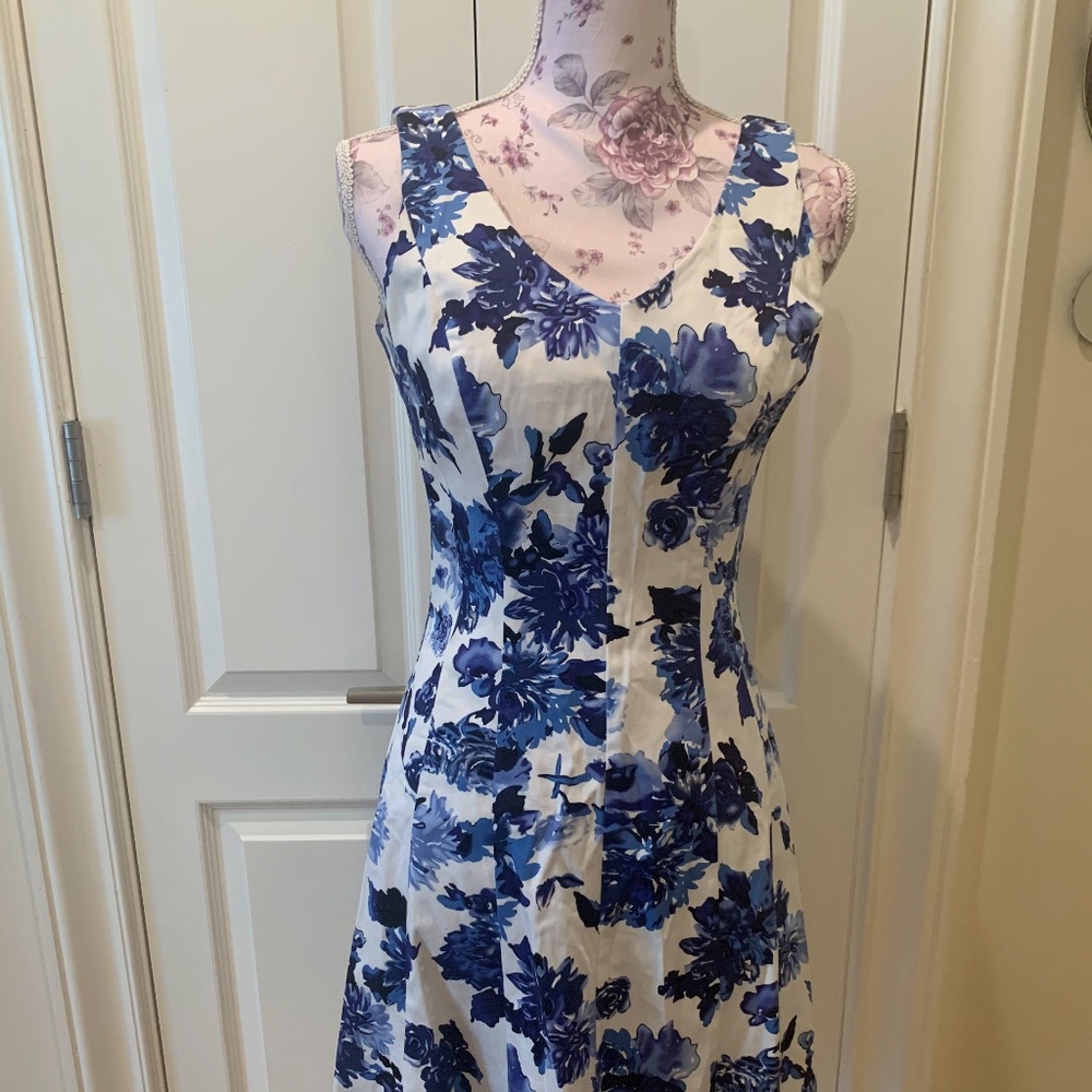 Size 2 Floral Cocktail Vintage Chaps Sundress